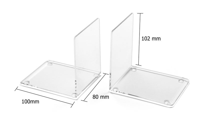 OSCO Clear Acrylic Very Small Bookends, ABE-2 - Image 4